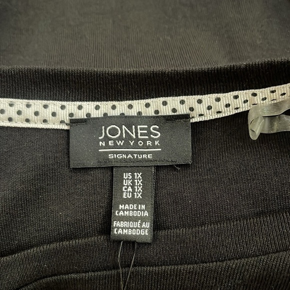 NWT Jones New York black shirt. Size 1X - Picture 3 of 7